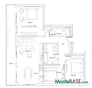 Apartment overlooking the bay in a residential complex (Dobrota, Kotor) PR01395_11.jpg